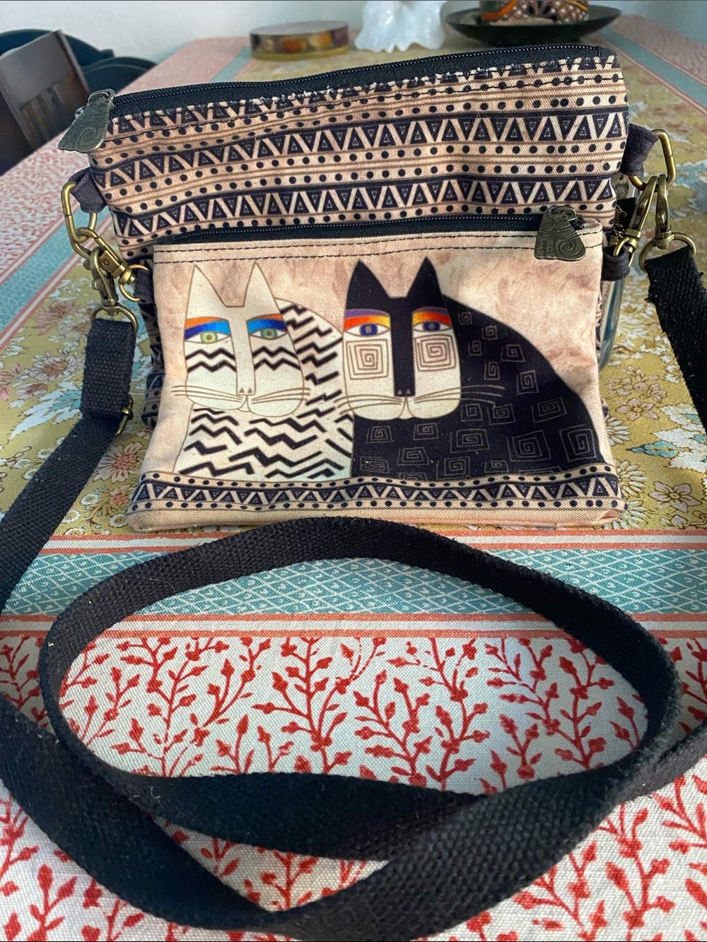 Laurel Burch Canvas Crossbody Bag